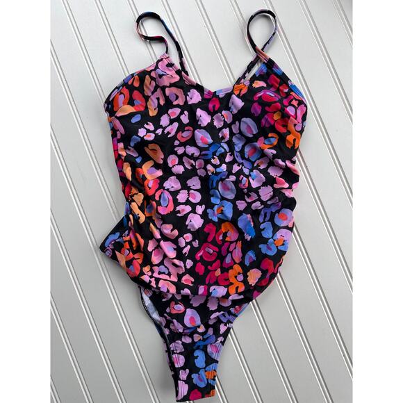 NWT Cupshe Leopard O-Ring One Piece & Triangle Bikini Swimsuit Bundle Size S - Picture 8 of 9